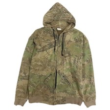Vintage Realtree Camo Full Zip Sweatshirt Hoodie XL Thermal Waffle Knit Lined