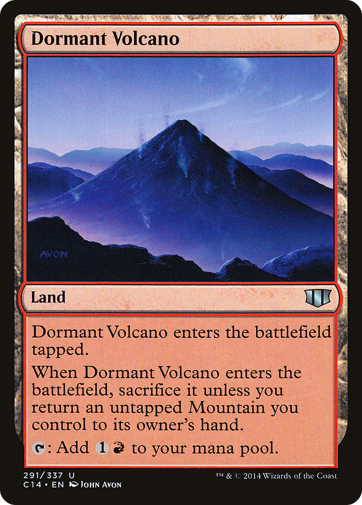 Dormant Volcano (Damaged) Commander 2014 C14 Magic MTG