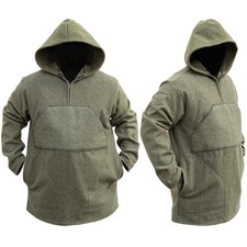 Spartan Wool Anorak Jacket XL OD Green 80% Wool Hooded Bushcraft Outdoor Pullove