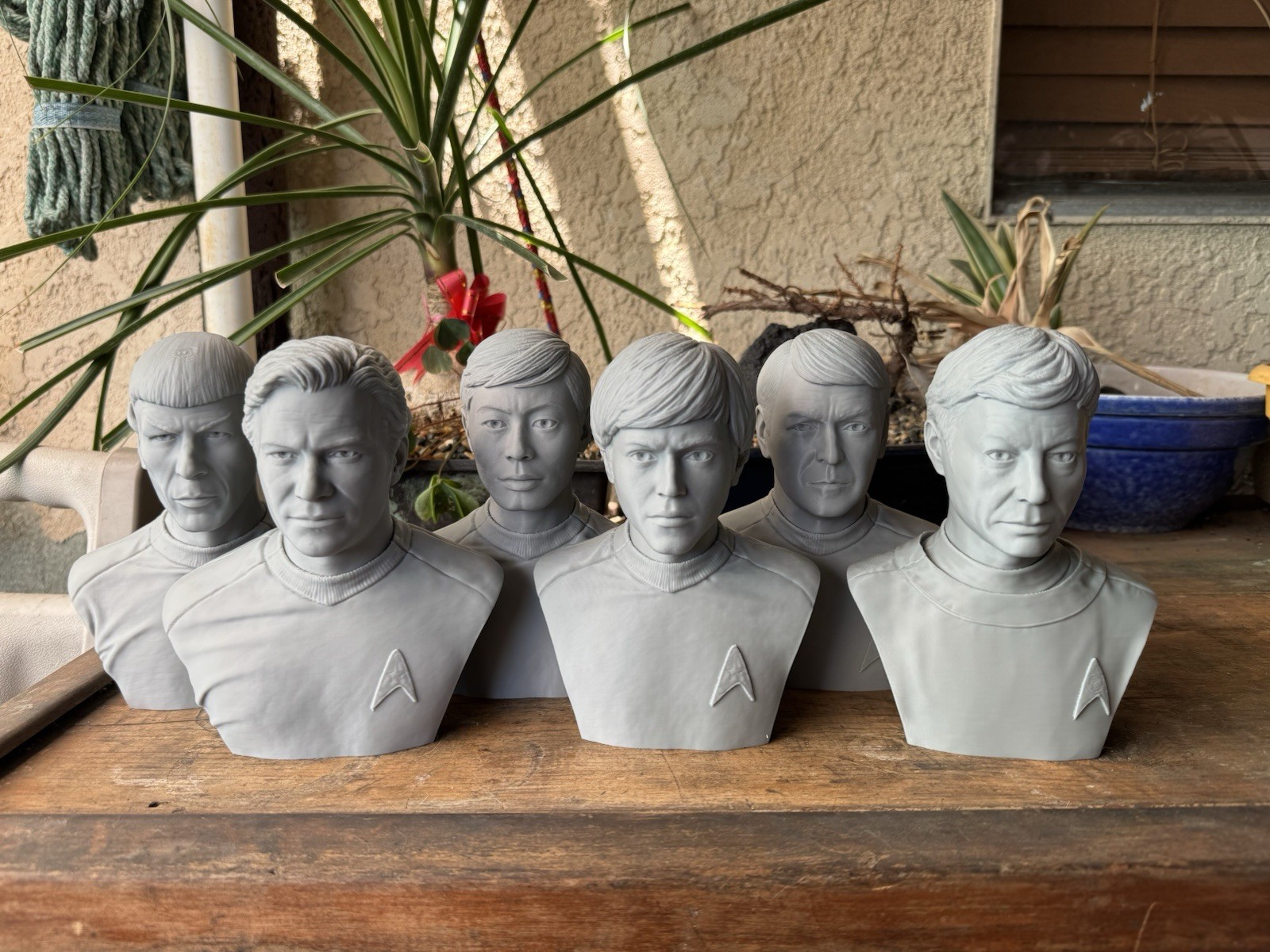 Star trek original series 3d printed bust set —6 characters— sci-fi collectibles