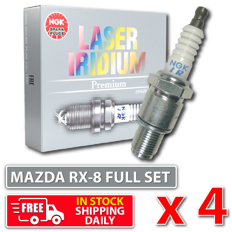 4 x NGK Laser Iridium Spark Plugs for Mazda RX-8 13B 2 x RE7C-L  2 x RE9B-T
