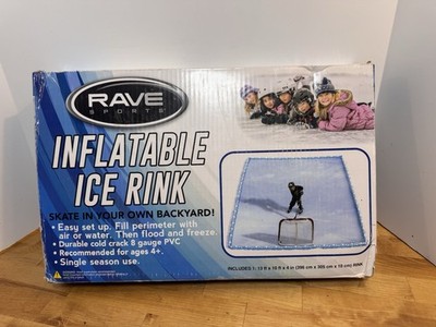 NEW RAVE Sports Backyard Inflatable Ice Rink 13' x 10' x 4'' FIGURE SKATE HOCKEY