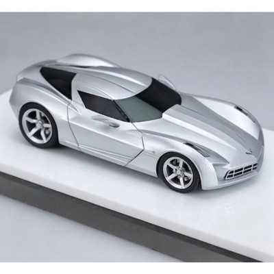 1:64 Silver C7 Stingray Concept Sports Resin Diecast Collectible Car New