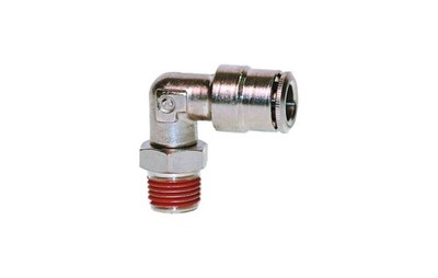 1/8'' Hose x 1/8'' NPT Push To Connect 90 Degree Swivel Elbow Fitting