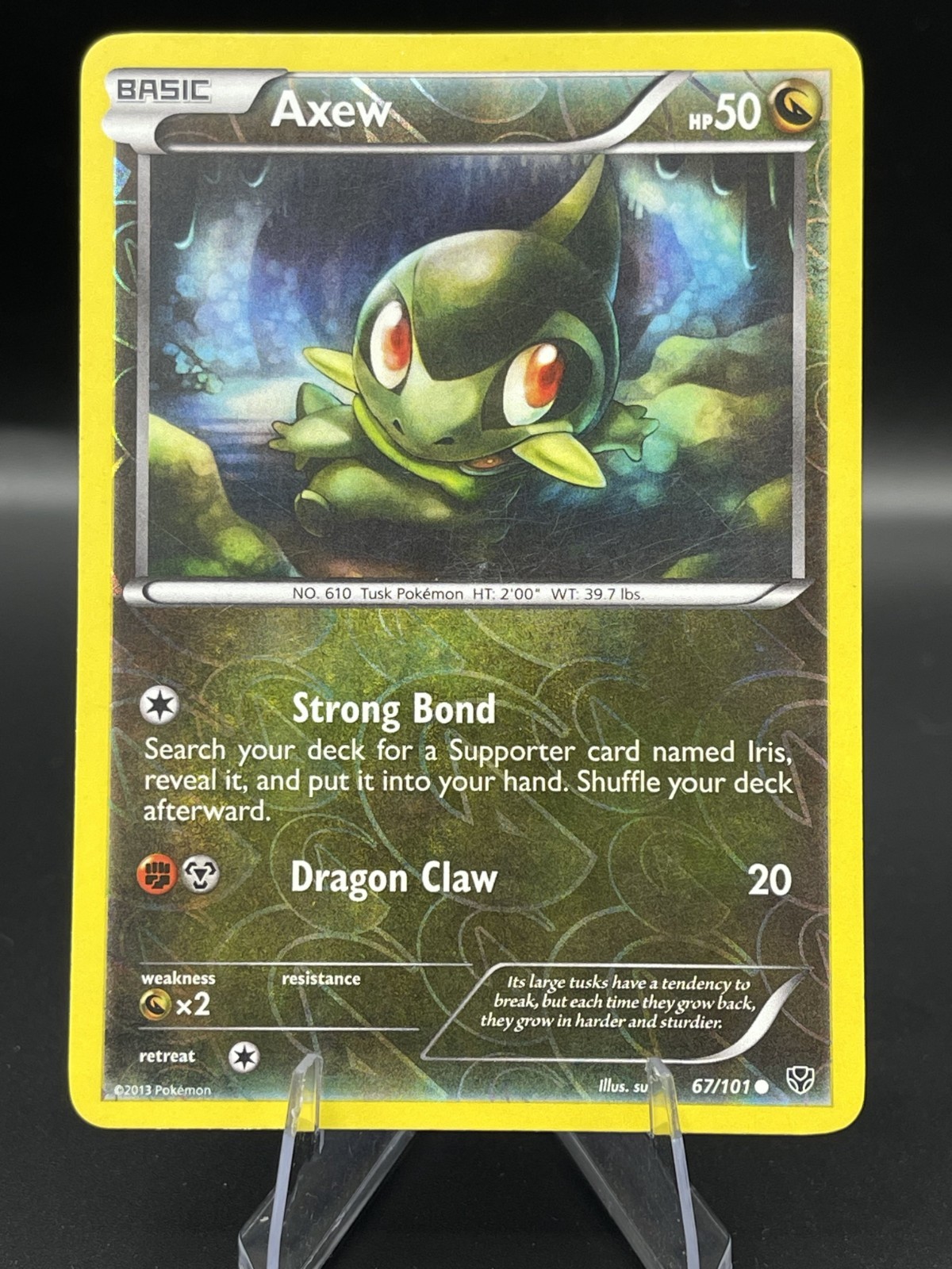 (NM) Axew Reverse Holo 67/101  Plasma Blast Pokemon