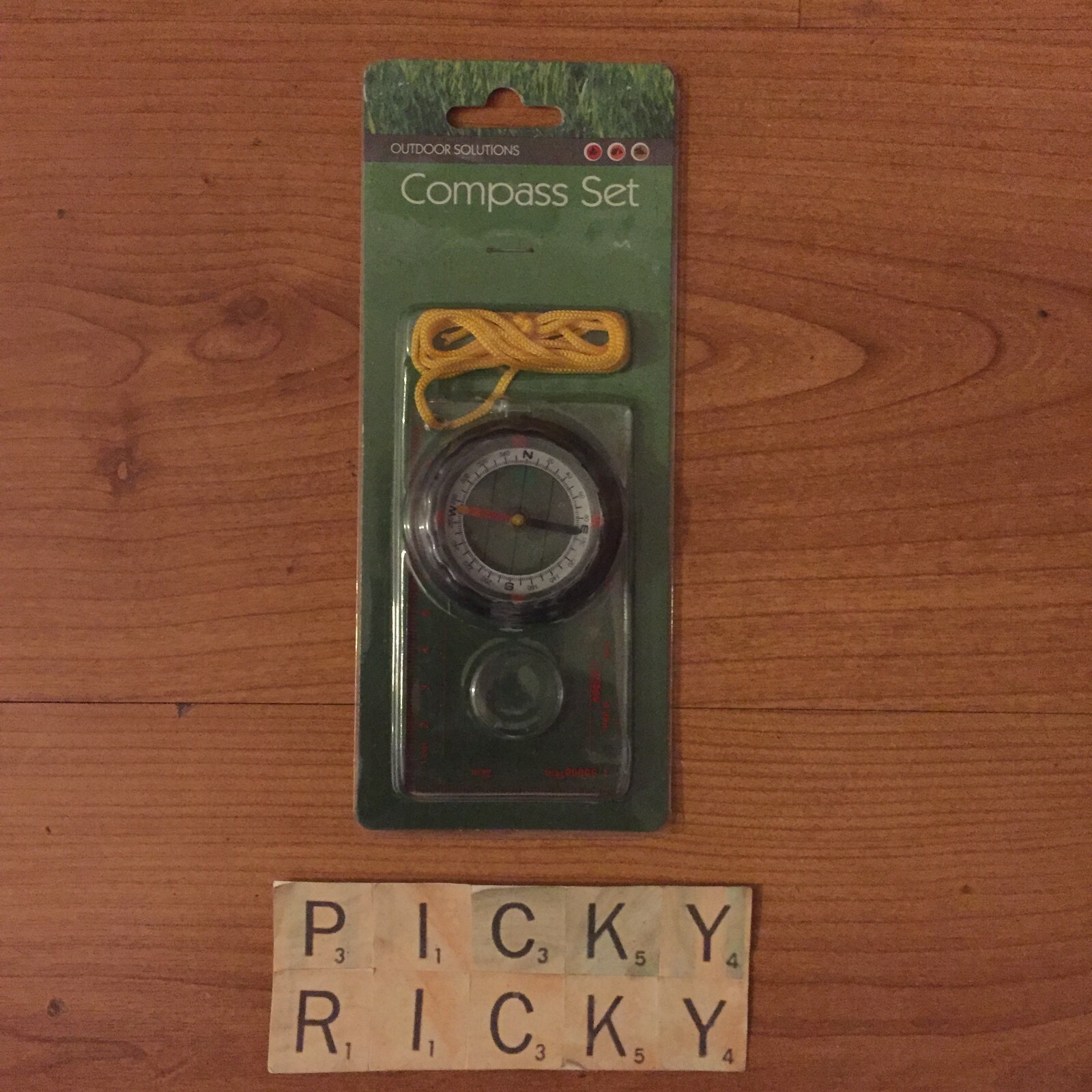 Outdoor Solutions Compass with Magnifier and String Cord, Ruler - New/Sealed