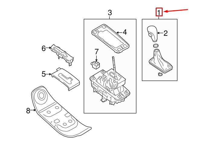 AUDI A4 Avant B8 Gear Shifting Knob LHD 8K1713139ATAH NEW GENUINE
