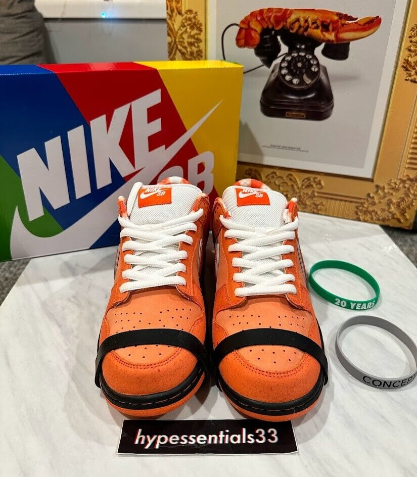 Nike Dunk Low SB x Concepts Orange Lobster Size 10.5 SPECIAL BOX