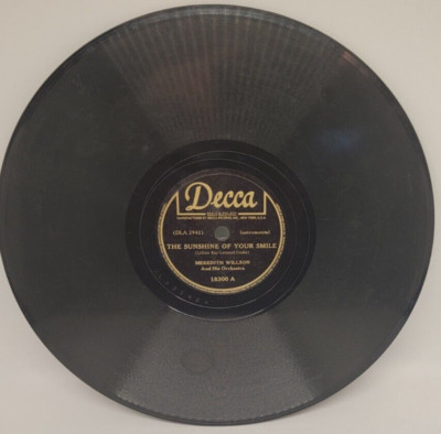 Meredith Willson The Sunshine of Your Smile / Every Little Moment 78 RPM Shellac