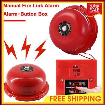 4 Inch Manual Call Point Fire Alarm Resettable Schools Fire Alarm AC 220V 100db