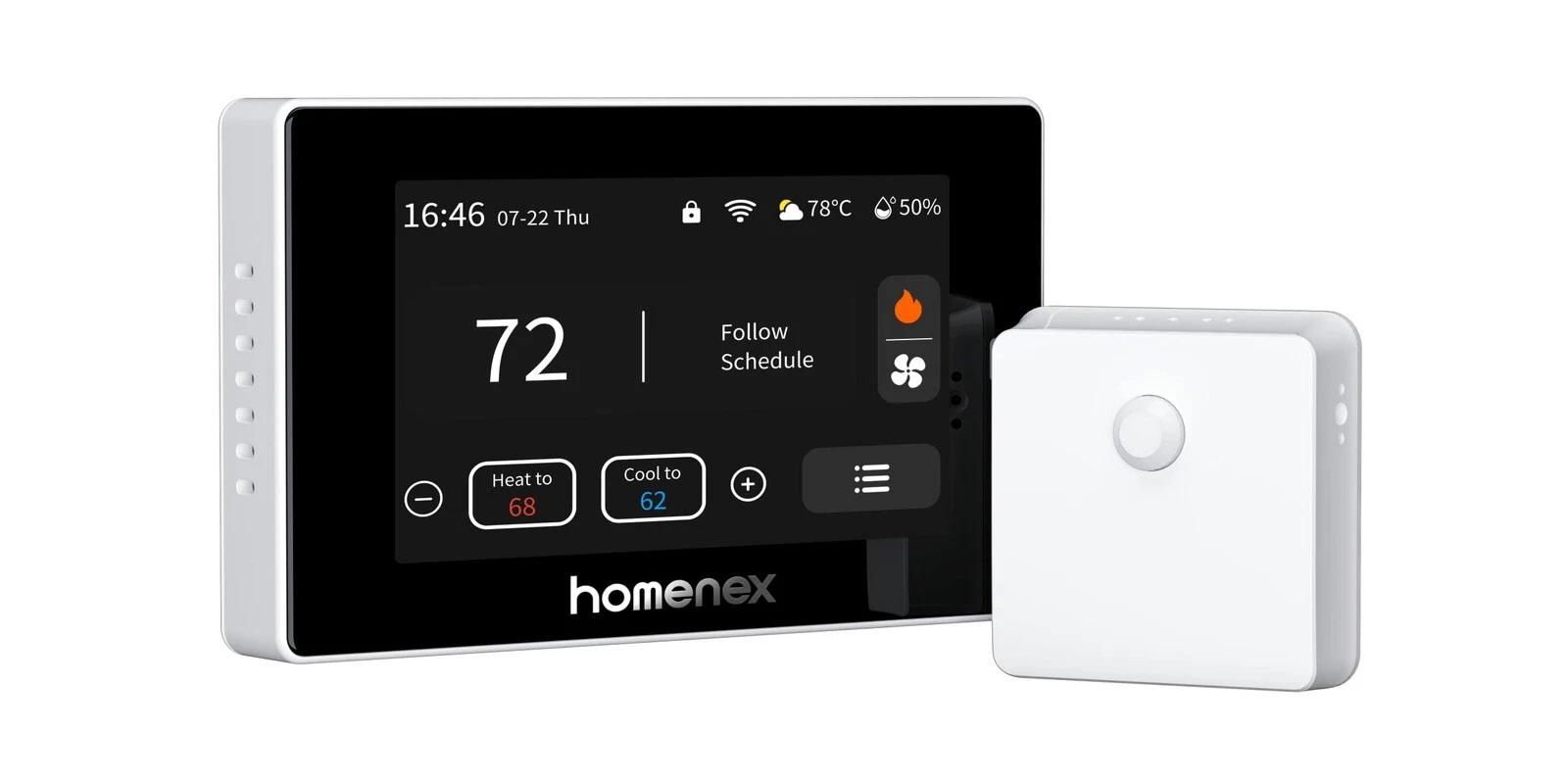 Homenex Wi-Fi Thermostat - Smart Thermostat W/1 Remote Sensor