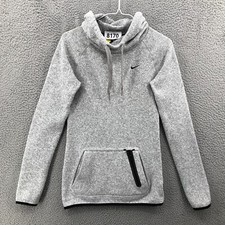 Nike Hoodie Pullover Sweatshirt Zip Pocket Women s Size XS Gray 8170