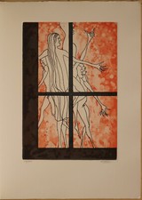 AGENORE .FABBRI - incisione acquforte numerata  - no faccincani schifano baj