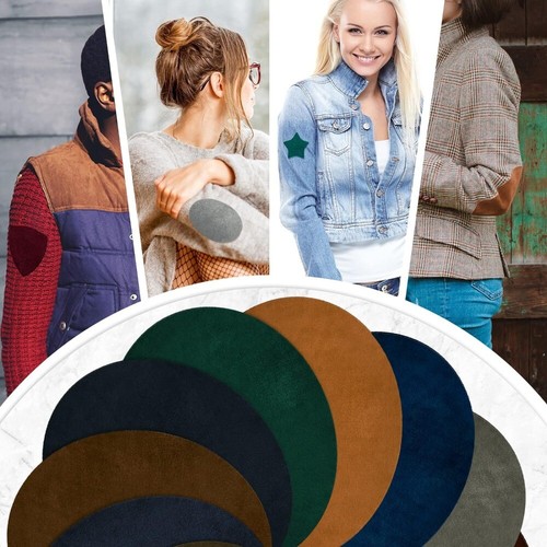 12 Farben Ellenbogen-Patches für Pullover Ellenbogen-Patches für Jacken Stoff - Bild 10 von 12