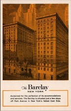 1960s The Barclay Hotel New York City Postcard #2567