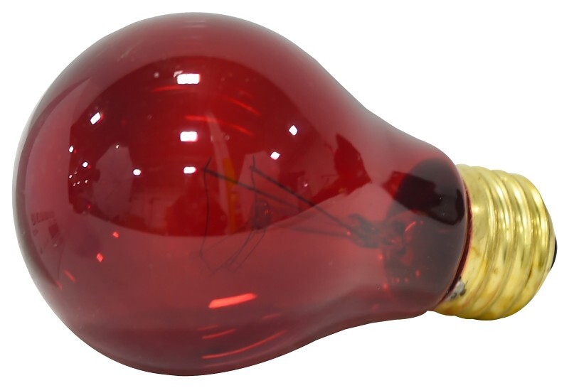 CASE OF (6) SYLVANIA 11712 RED COLORED 25 WATT INCANDESCENT 
