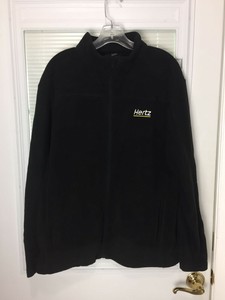 Download Unisex Black Fleece Jacket Full Zip Mock Neck Hertz Work ...