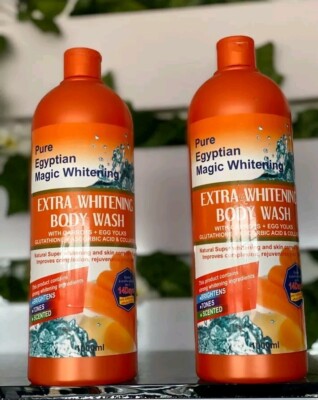 X 1 BOTTLE: Pure Egyptian whitenizer shower gel with Carrot & egg yolk 1000ml