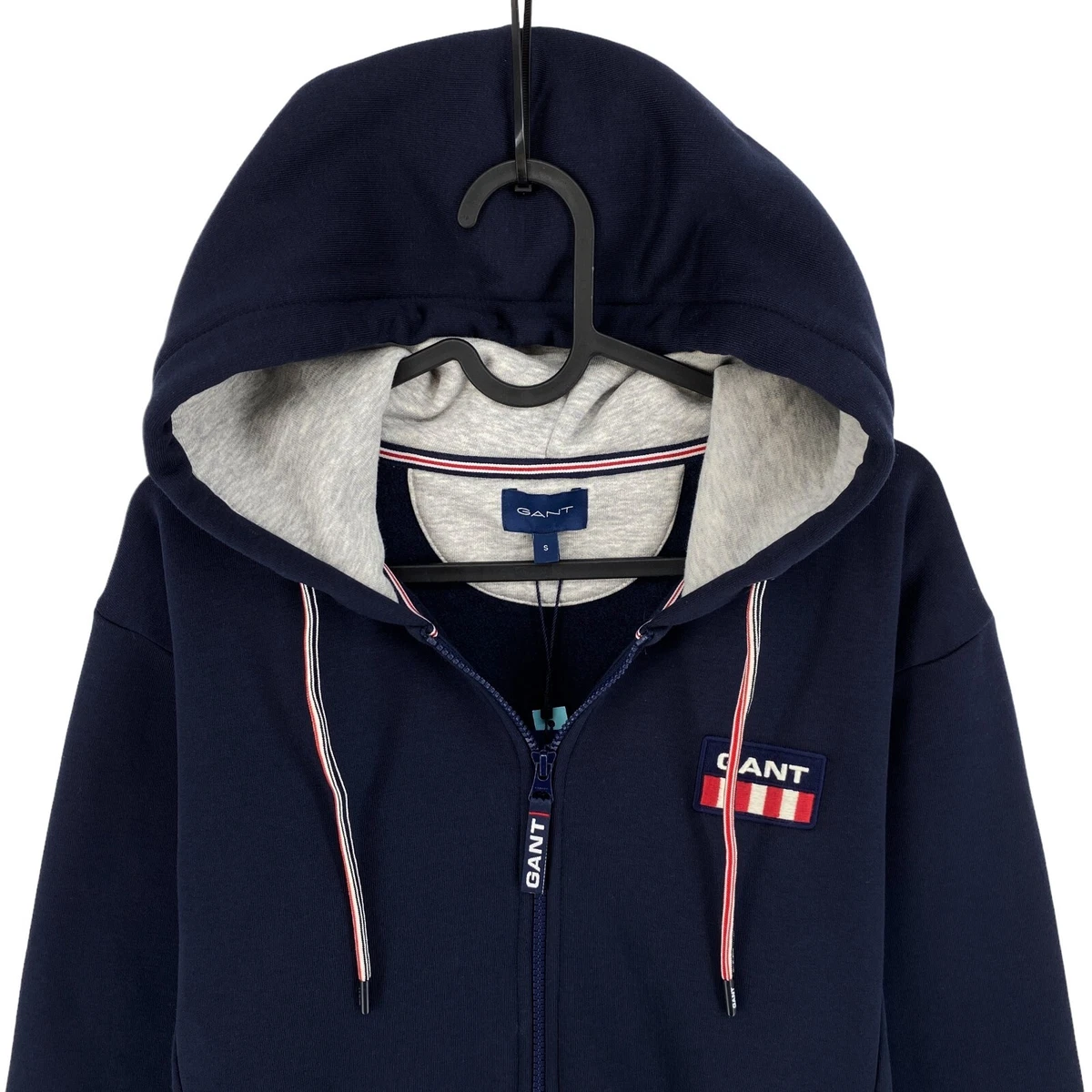 Gant logo clearance full zip hoodie