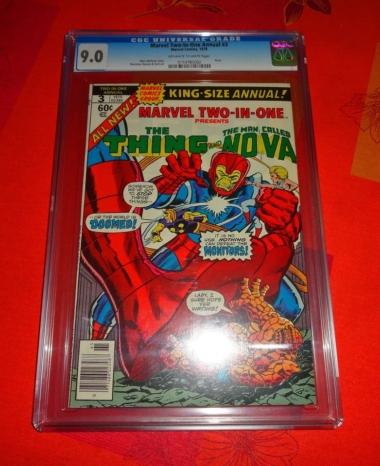 Comics VO CGC 9.0 1978 MARVEL TWO IN ONE Annual 3 – THING, NOVA - TB Etat - Photo 1/1