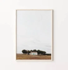 Farmhouse Barn Print, Rustic Landscape Photography, Nordic Printable Wall Art