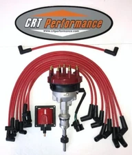 1991-1995 FORD 5.0L 302 EFI DISTRIBUTOR + 45K COIL + RED USA SPARK PLUG WIRES 