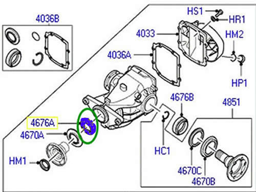 GENUINE LAND ROVER REAR DIFFERENTIAL OIL SEAL RANGE ROVER 2003 - 2005 TBX000100 - Picture 5 of 5