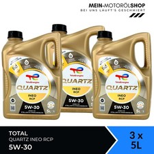 Total Quartz Ineo RCP 5W-30 Motoröl Peugeot PSA B71 2290 3x5 Liter = 15 Liter