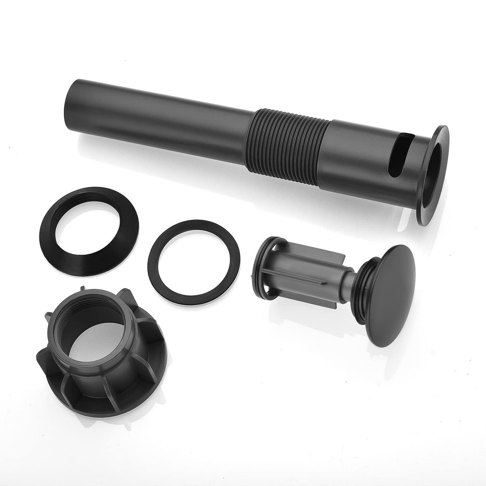 Pop Up Bathroom Sink Drain with Overflow Matte Black Pop Up Drain