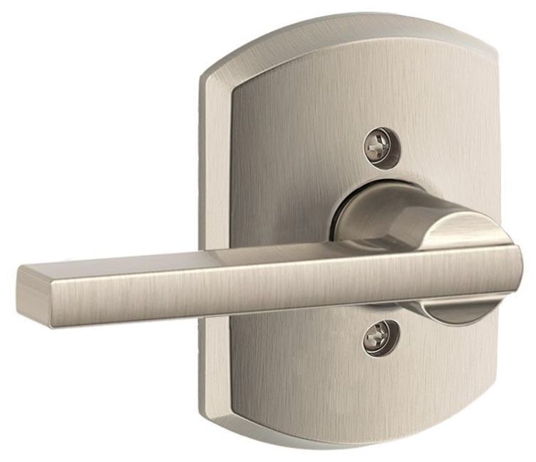 Schlage F170-LAT-GRW Latitude Non-Turning One-Sided Dummy Door - Nickel