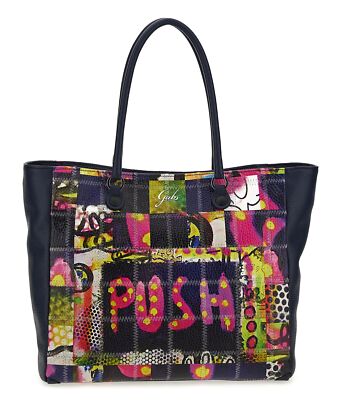 Gabs Jessica Stampa Trip Shoulderbag M Schultertasche Tasche Nero blau Neu