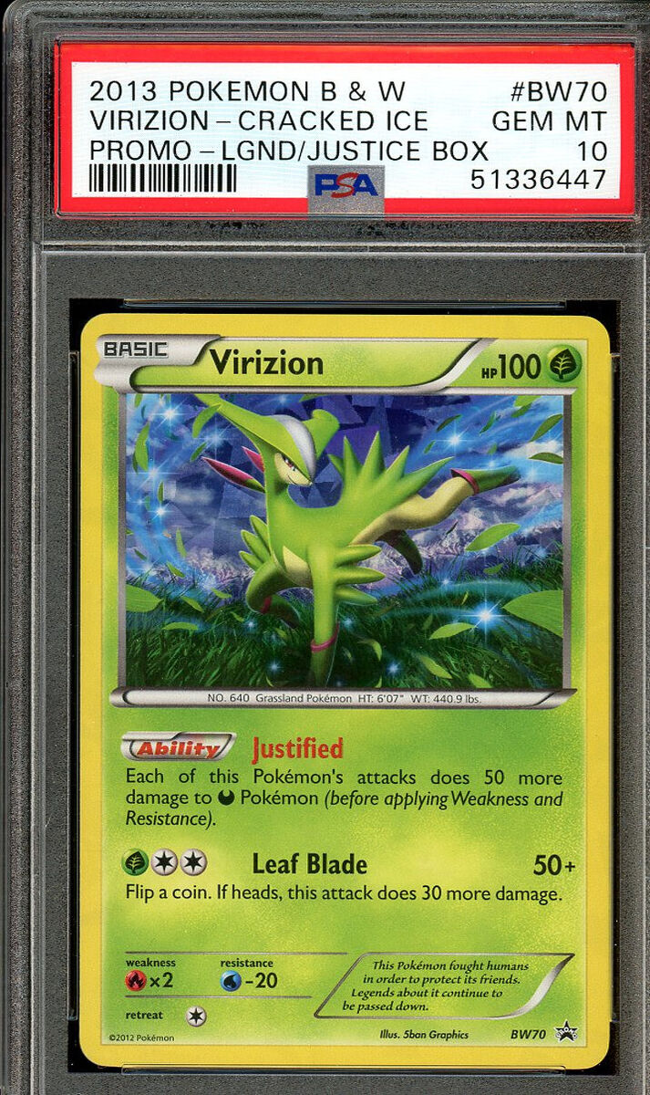 Pokemon Virizion Black & White Promo BW70 Cracked Ice Holo Pokemon Virizion Black & White Promo BW70 Cracked Ice Holo