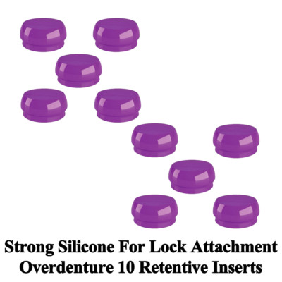 10x Strong Silicone For Lock Low Attachment Dental Overdenture Retentive Inserts