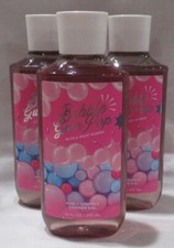 Bath  Body Works 10 fl oz Aloe  Vitamin E Shower Gel BUBBLE GUM POP Lot Set 3