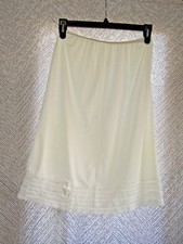 Vintage Women's Nylon Skirt Style Slip Lace Bottom Elastic Waist Size XX
