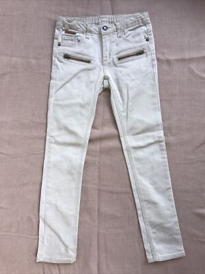 Baker Bridge Jeans Hose Skinny Slim 140 Elastisch Crème Kitt Biker Five Pocket