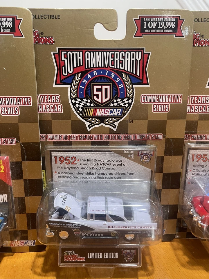 1:64th Racing Champions 55 Chevy 1952, 53, 55 Nascar Legends 50th David Pearson - Image 3 of 4
