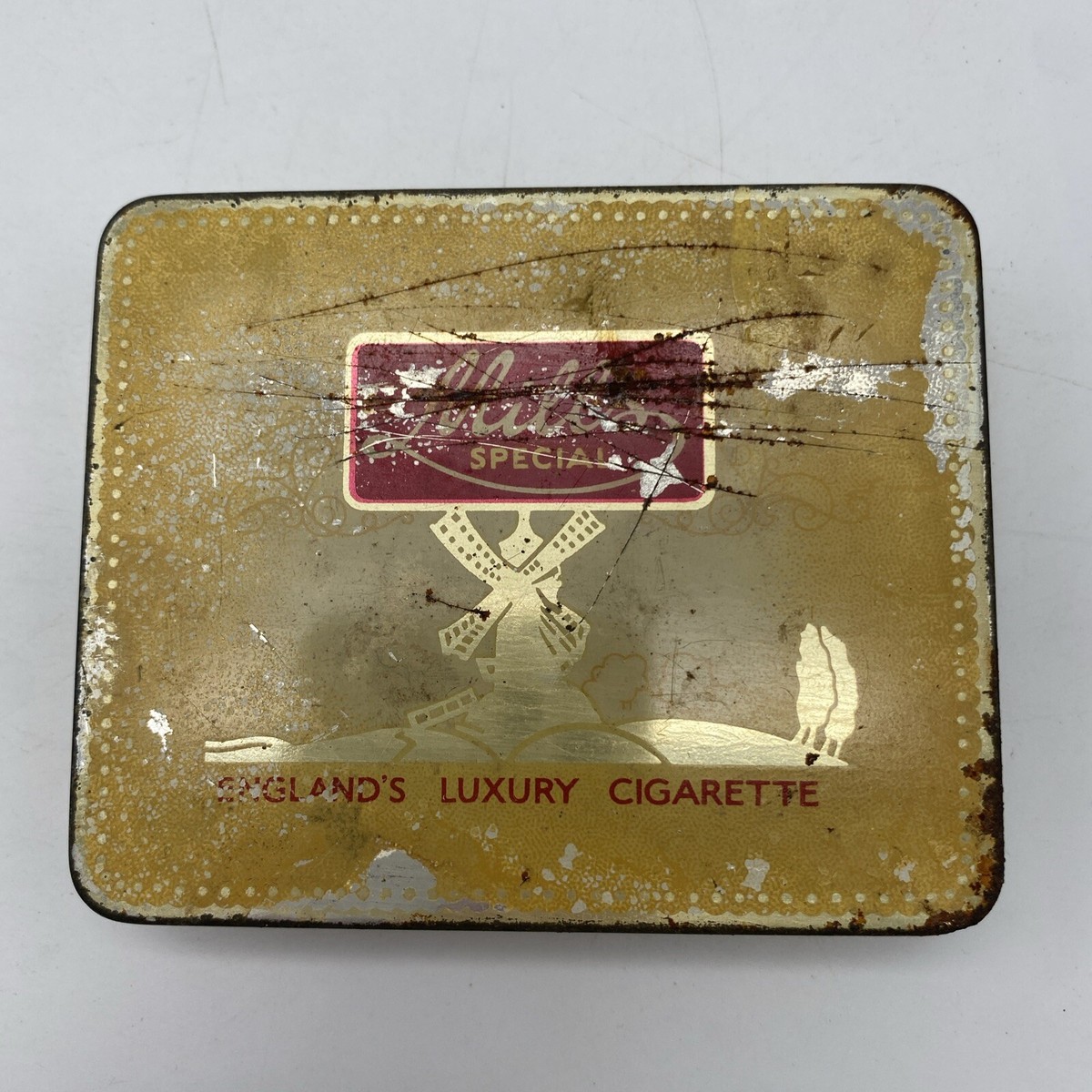 tin of cigarettes Vintage Egyptian Box || EMPTY  TheBoxSF But it doesnt stop thereuse it for js Vintage Cigarette Tin : Mills Nicotine Strength Guide