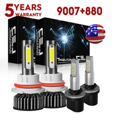 4x For Pontiac Grand Am 1999-2005 9007 LED Headlights Hi/Lo 880 Fog Lights A