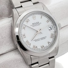 Rolex Datejust 31mm White Roman Dial Stainless Steel Oyster Watch 78240 2