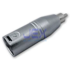 Locking 3-Pin Male XLR to Male RCA/Phono Adapter Connector Audio Converter PRO
