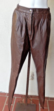 Vintage Christine High Rise Lined Leather Pants 28"-30" Waist Chocolate Brown