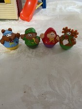 2004 Hasbro Playskool Weebles Wobble Lot 4 Figures Big Bad Wolf Red Riding Hood