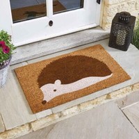 Non Slip Door Mat Natural Coir Front Entrance Rug Heavy Duty Novelty Large 75cm