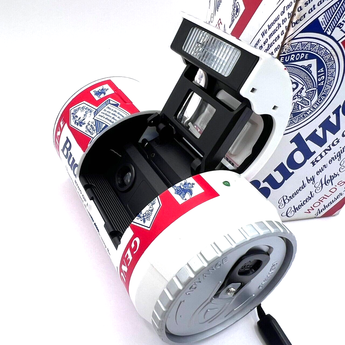 Budweiser Beer Can Vintage Film Camera With Box Rare