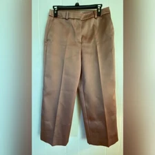 & Other Stories Pants Women’s Large (34) Dusty Rose Pink Satin Cropped 