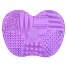 2 xPurple-Silicone Makeup Brush Cleaner Pad Washing Scrubber Board Cleaning Tool