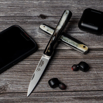 Navaja CUDEMAN Vendetta 408-A Hoja 9 cm. Asta de Toro, Knive, Coltello
