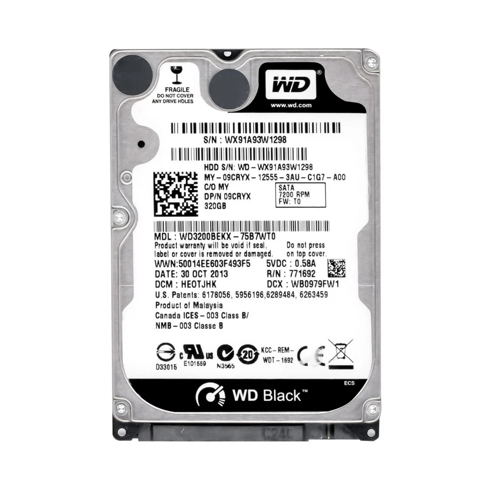 Hard Drive Dell 09CRYX WD3200BEKX 320GB 7.2K 16MB SATA III 2.5'' - Image 3 of 3