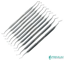 Excavator Dental Endodontic Restorative Double Ended Steel Instrument Set of 10